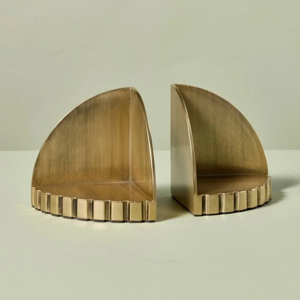 Brass Idler Gear Bookends Antique Finish (Set of 2) - Hearth & Hand Magnolia‎